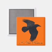 Aimant JE SUIS RAVEN Flying Crow (Recto/Verso)