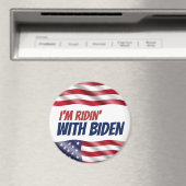 Aimant Je suis Ridin avec Biden Democrats Election 2024 (In Situ (Lave-vaisselle))