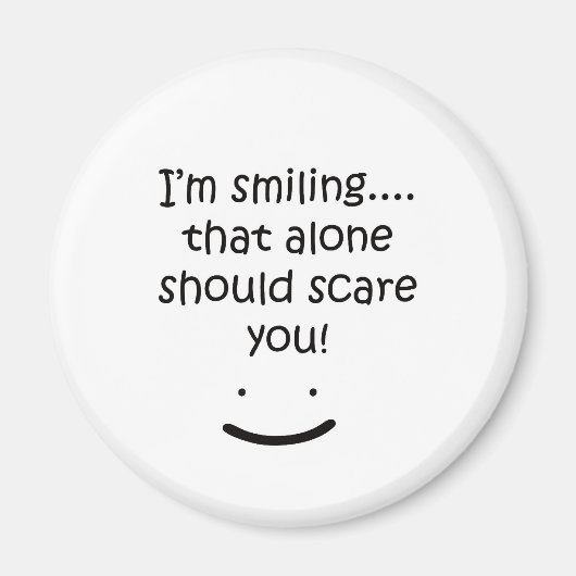 Aimant Je suis souriant drôle design (Devant)