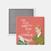 Aimant Je suis trop jolie pour une cabine (Recto/Verso)