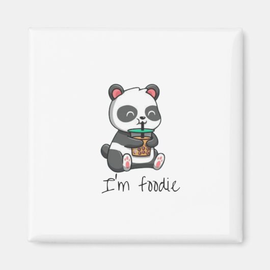 Aimant Je suis un autocollant foodie (Devant)