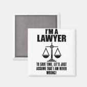 Aimant Je suis un avocat pour gagner du temps, supposons (Recto/Verso)