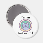 Aimant Je suis un chat d'intérieur (Recto/Verso)