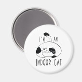 Aimant Je suis un chat intérieur (Recto/Verso)