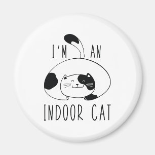 Aimant Je suis un chat intérieur