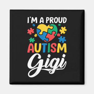 Aimant Je suis un cœur de Gigi fier Puzzle de sensibilisa