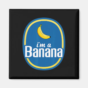 Aimant Je suis un costume de banane Halloween Fruit Jaune