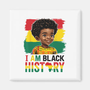 Aimant Je suis un garçon afro d'histoire noire Prince Lit