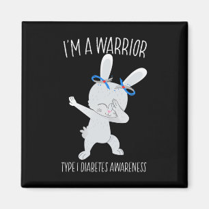 Aimant Je suis un guerrier Type 1 Sensibilisation au diab