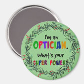 Aimant Je suis un Opticien, humour de Noël (Recto/Verso)
