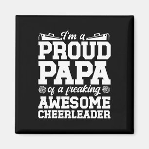 Aimant Je suis un papa cheer fier d'un papa grand cheerle