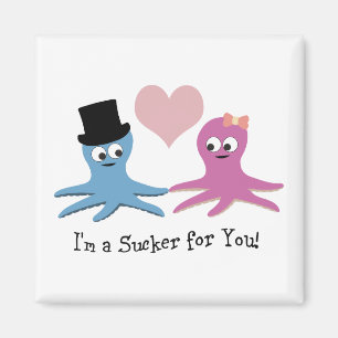Aimant Je suis un suceur pour toi ! Cute Octopi