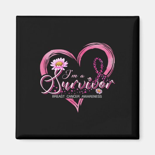 Aimant Je suis un survivant de la sensibilisation au canc (Devant)