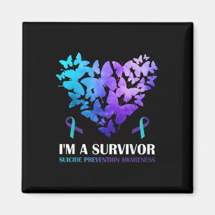 Aimant Je Suis Un Survivant Suicide Prévention Butterf