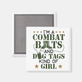 Aimant Je suis une botte de combat et des étiquettes de c (Recto/Verso)