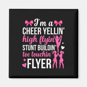 Aimant Je suis une cheerleader volante de cheerleading Fl