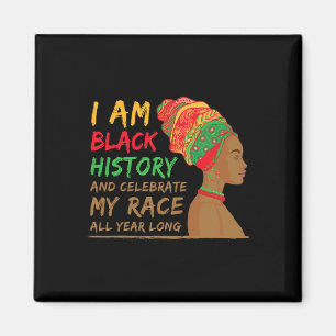 Aimant Je suis une femme afro du Mois de l'histoire des N