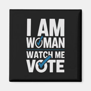 Aimant Je Suis Une Femme Me Regarde Voter Vintage