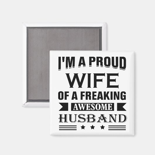 Aimant Je suis une fière épouse d'un incroyable mari. (Recto/Verso)