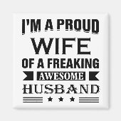 Aimant Je suis une fière épouse d'un incroyable mari. (Devant)
