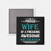 Aimant Je suis une fière épouse d'un incroyable mari. (Recto/Verso)