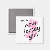 Aimant Je suis une fille du New Jersey (Recto/Verso)