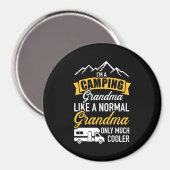 Aimant Je suis une grand-mère de camping (Recto/Verso)