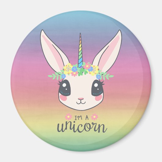 Aimant Je suis une licorne (Devant)