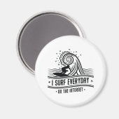 Aimant Je Surf Tous Les Jours Sur Internet (Recto/Verso)