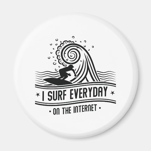 Aimant Je Surf Tous Les Jours Sur Internet (Devant)