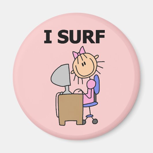 Aimant Je surfe sur le Web (Devant)
