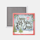 Aimant Je t'ai prié aujourd'hui Noël Inspirivé (Recto/Verso)