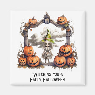 Aimant Je t'ai raccompagné un joyeux Halloween