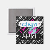 Aimant Je t'aime à la lune et les cadeaux de retour (Recto/Verso)