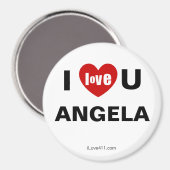 Aimant Je t'aime Angela (Recto/Verso)