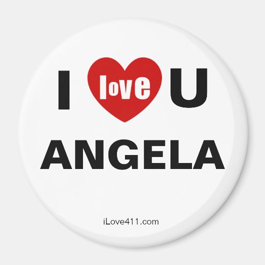 Aimant Je t'aime Angela (Devant)