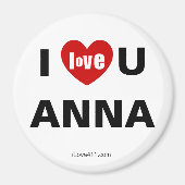 Aimant Je T'Aime Anna (Devant)