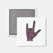 Aimant Je t'aime ASL (Recto/Verso)