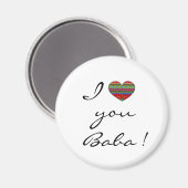 Aimant Je T'Aime Baba Ukrainian Folk Art (Recto/Verso)