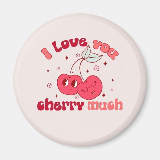 Aimant Je T'Aime Beaucoup Cherry (Devant)