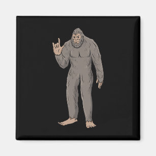 Aimant Je t'aime Big Foot Langue des Signes Américaine Ha