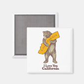 Aimant Je T'Aime Californie (Recto/Verso)