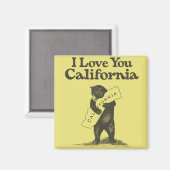 Aimant Je T'Aime Californie (Recto/Verso)