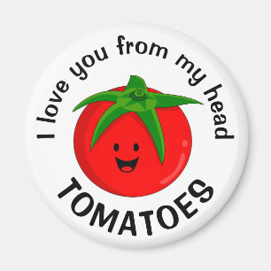 Aimant Je T'Aime De Ma Tête Tomates