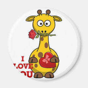 Aimant je t'aime girafe