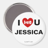 Aimant Je t'aime Jessica (Recto/Verso)