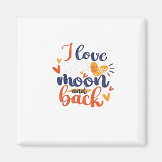 Aimant Je t'aime jusqu'à la lune et retour Moderne Romant