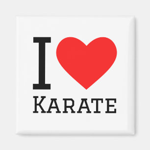 Aimant Je T'aime Karate T Shirt