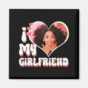 Aimant Je T'aime Ma Copine T Shirt Noir Personnalisé 