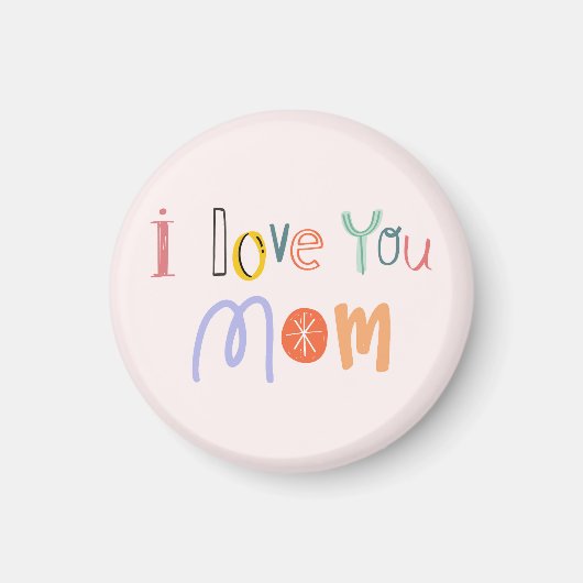 Aimant Je t'aime maman (Devant)